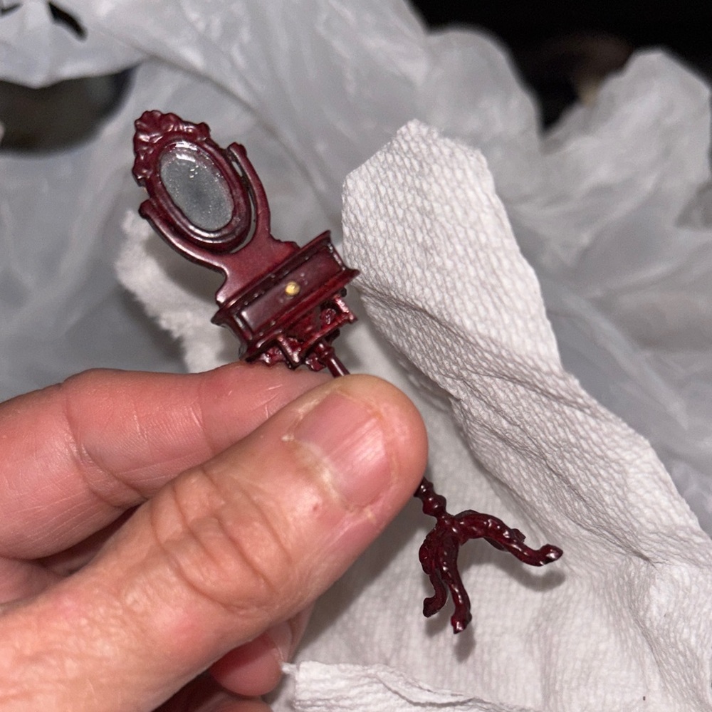 Miniature Cherry wood Vanity Mirror 1/4 scale